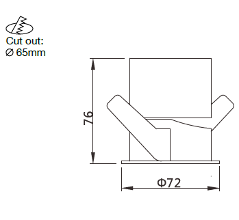 LYS-ERA-RECESSED SPOT LIGHT 10W-3000K