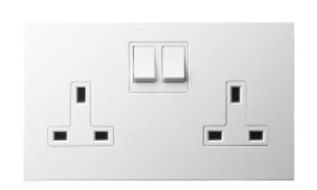 SELEX-13A DOUBLE SOCKET-WHITE