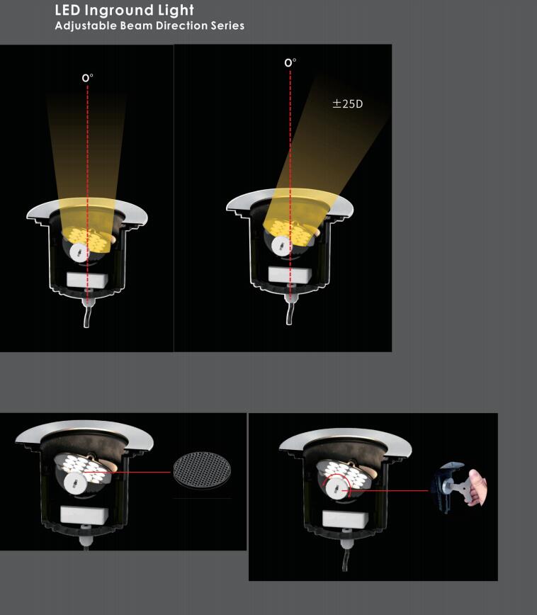 LYS 40W adjustable angle in-ground light